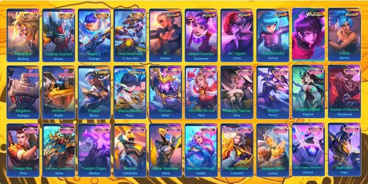 ML689 EX IMO 838 Very Good Win Rate 3 Legend Skins 487 Skins (G)